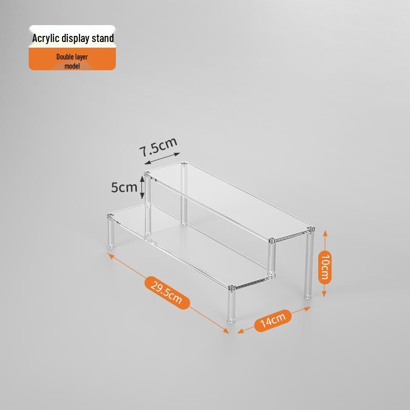 Acrylic Tiered Display Stand for Figurines and Blind Box Dolls - Transparent Home Organizer