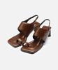 Then Summer Toe Sandal Heels / Brown