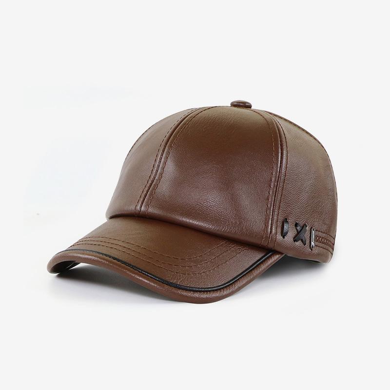 

Adjustable Men S Genuine Cowhide Leather Baseball Cap For Fall Winter Outdoor Sports Hat Men Real Cowhide Leather Caps Adjustable