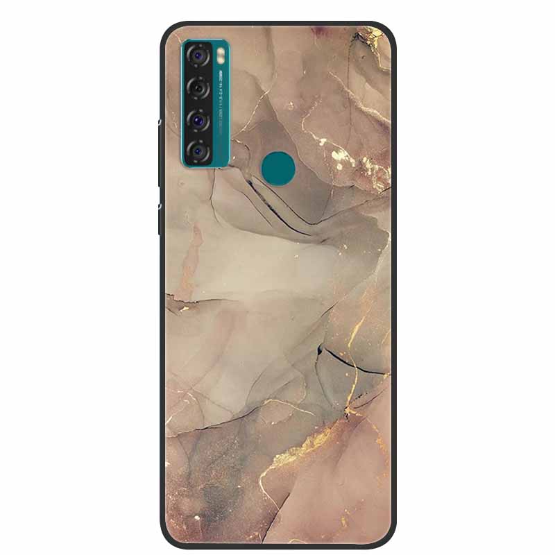 For TCL 20 R 5G Case Marble Silicone TPU Soft Phone Back Cover Case For TCL 20R 5G Funda Bumper Protector Capa Shockproof Coque