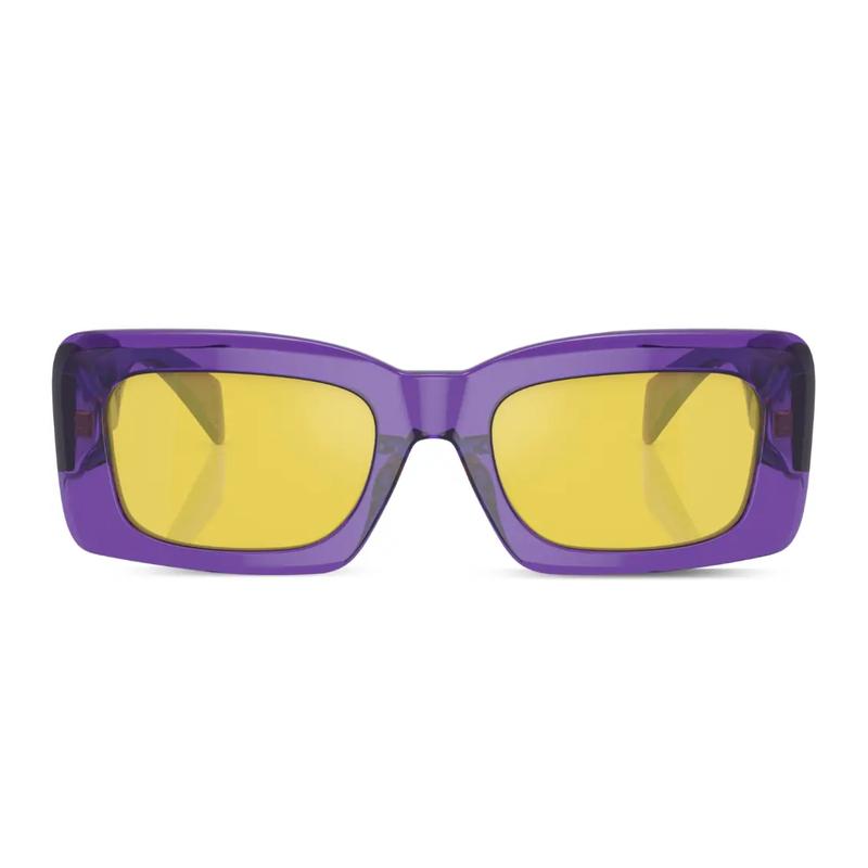 Versace Pattern Letter Logo Nylon Irregular Sunglasses Women's Purple 5696020 VE4444U5408V9-Purple 54