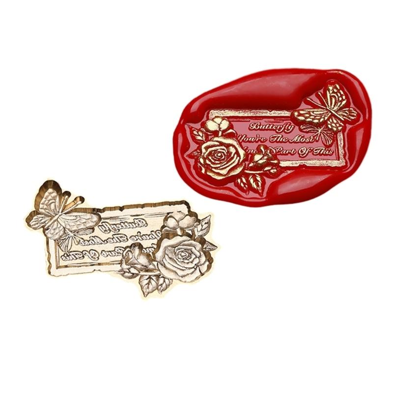 Präge Siegelwachs Stempelkopf Messing Siegelstempel Wachssiegel Stempelkopf Ersatz zum Versiegeln von Umschlägen oder Grußkarten