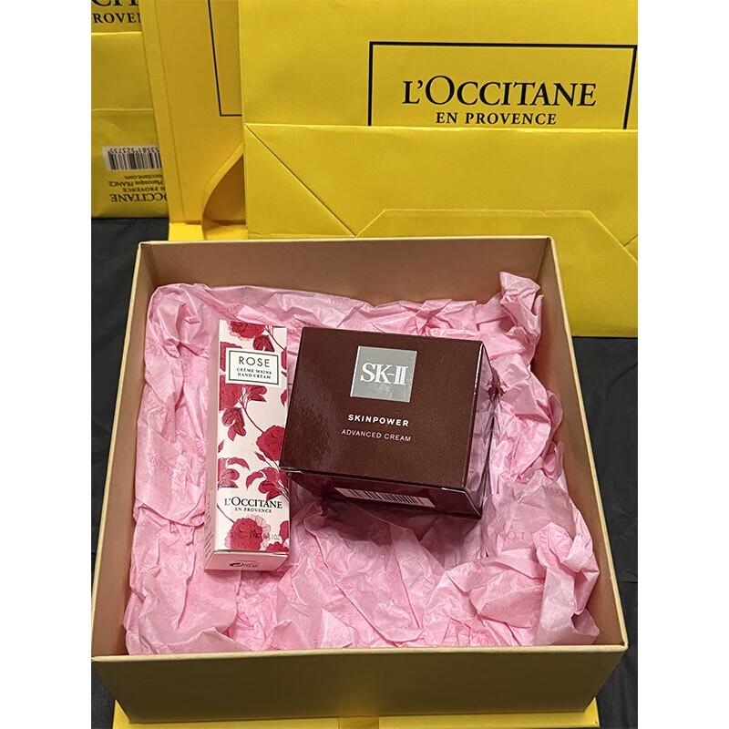 

L Occitane Rose Hand Cream & SK-II Facial Cream Gift Set