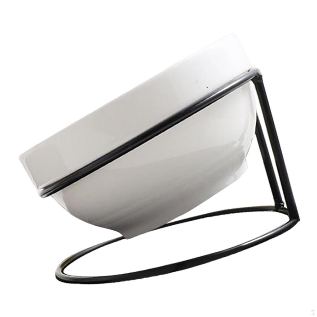 1 Set Tilting Pet Bowl Rack with Ceramic Protective for Home Kitchen