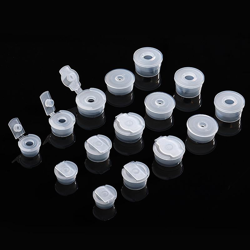 Non Spill Cosmetic Plastic Bottle Orifice Reducer Inner Sealing Plug With Hole Anti-leak Seal Stoppers for Bottle Inner Stopper