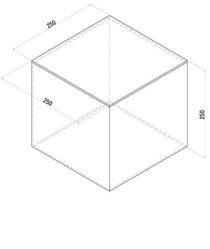 Five-sided acrylic box W250×D250×H250 (glass color)