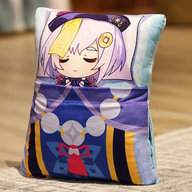 36x27cm Genshin Impact Plush Toy Kawaii throw pillow plush Tiwat Zoo Yae Miko Tartaglia Thoma Ganyu Diluc Plush Pillow Cartoon