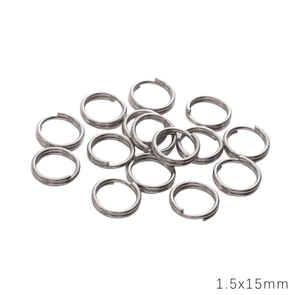 10-1000Pcs Stainless Steel Jump Rings Split Rings Connectors For DIY Jewelry Finding Making Accessories