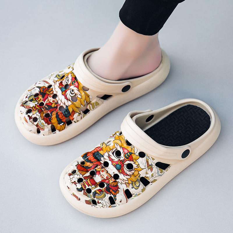 Summer Mens Garden Shoes EVA Slippers Beach Shoes Casual Sandals Latex Slippers