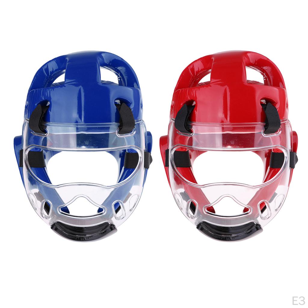Boxing Training Headgear, Performance PU Leather MMA Fighting Sparring Safety Helmet - Choose Color