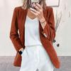 2022 Autumn/Winter Corduroy Cardigan - Slim Fit Solid Color Casual Professional Blazer