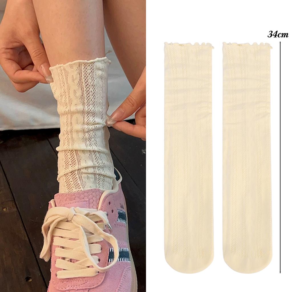2026 Fashion Women's Sweet Lace Summer Socks Japanese Vintage Hollow Out Mesh Soft Lolita Kawaii Sockings High Quality Sockings