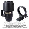 iShoot Tripod Collar Mount specifically designed for the Nikon 300mm PF ED VR and Nikon ED VR The lens support bracket collar features an plate at the