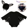 Boys And Girls European And American Style Halloween Batman Hat Long Sleeve Jumpsuit Set
