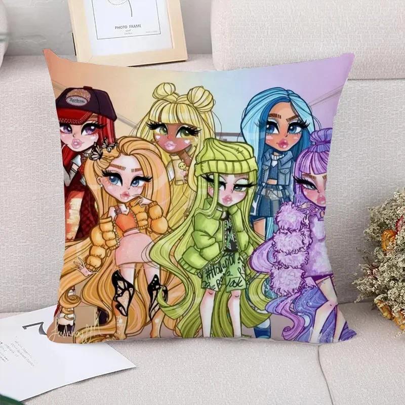 Rainbow High Decorative Cushion Covers for Bed Pillows Couple Pillow Pillowcases Sofa Cushions Car Decoration Pilow Cases