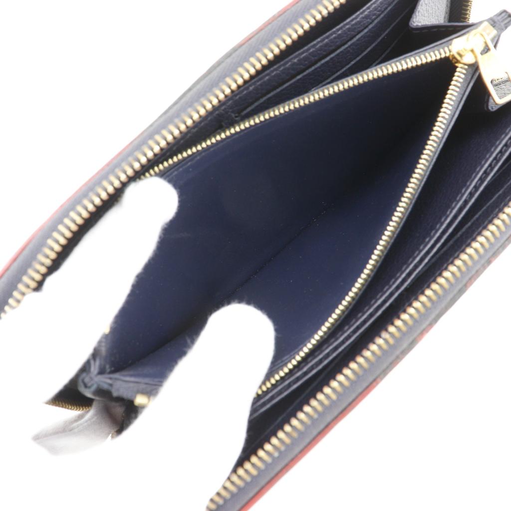 Louis Vuitton Zippy Wallet Purse M62121 Marine Rouge Navy Blue Monogram Ann Platt Unisex Used
