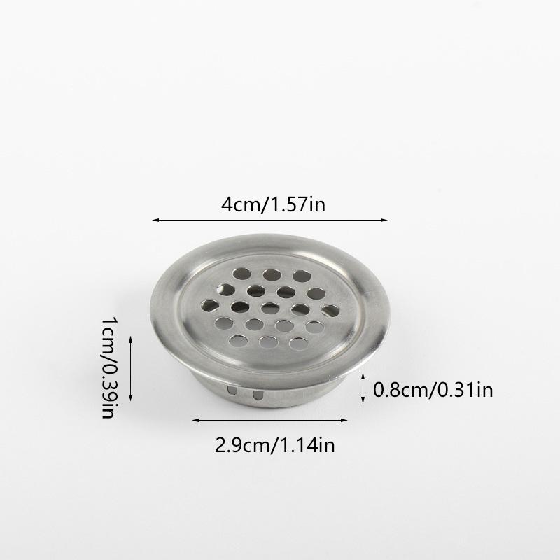Round Mesh Hole Cover Stainless Steel Ventilation Cover For Wardrobe Cabinet Air Vent Louver Furniture Accessories Home Decor
