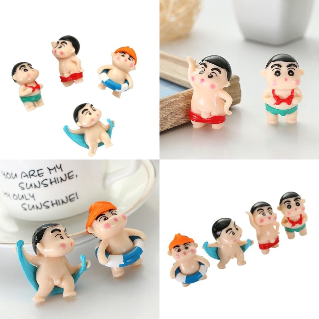 Cute Mini Bathing Suit Little Beginner's Handmade Cartoon Figure Crayon Shin-chan Creative Gift Diy Keychain Pendant