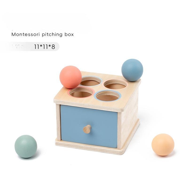 Montessori Color Shape Matching Sorting Box Game, Children'S Puzzle Early Education Coin Box Wooden Toy