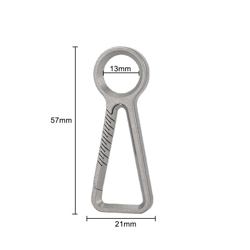 Titanium Alloy Keychain EDC Key Holder CNC Integral Molding Process Simple Key Ring Quick Release Spring Clips Hooks