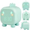 Luminous Dinosaur Children's Alarm Clock - Brand - Model - Green - AAA Batteries - For Children Aged 3 and Over