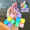 Creative DIY Assembly Keys Mechanical Keyboard Toy Keychain Cute Macaron EDC Keyboard Pendant Decompression Toys Holiday Gifts