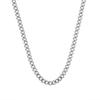 14k Reversible Silver Titanium Steel Hip Hop Necklace, Thick European-American Fashion Chain Jewelry