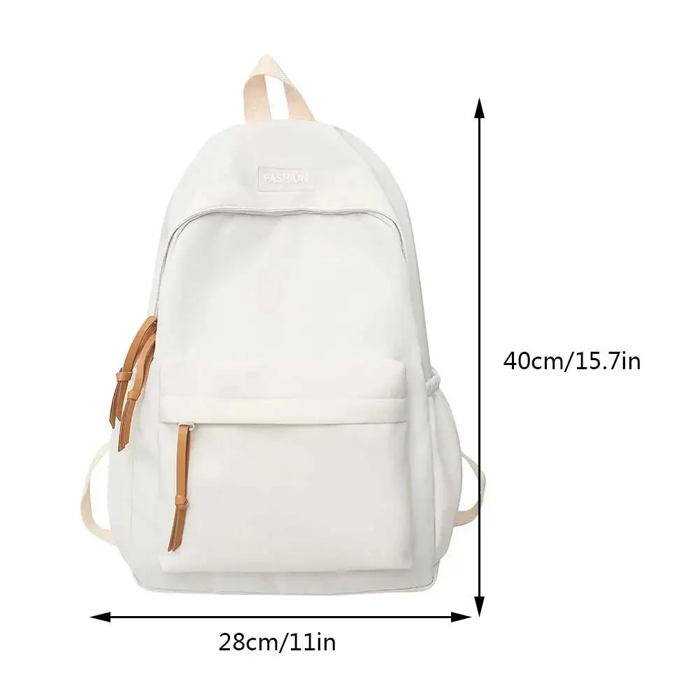 Large Capacity Women Backpack Travel Bags Casual Nylon Student School Bags Solid Color Fashion Bags for Women Girls Bookbags