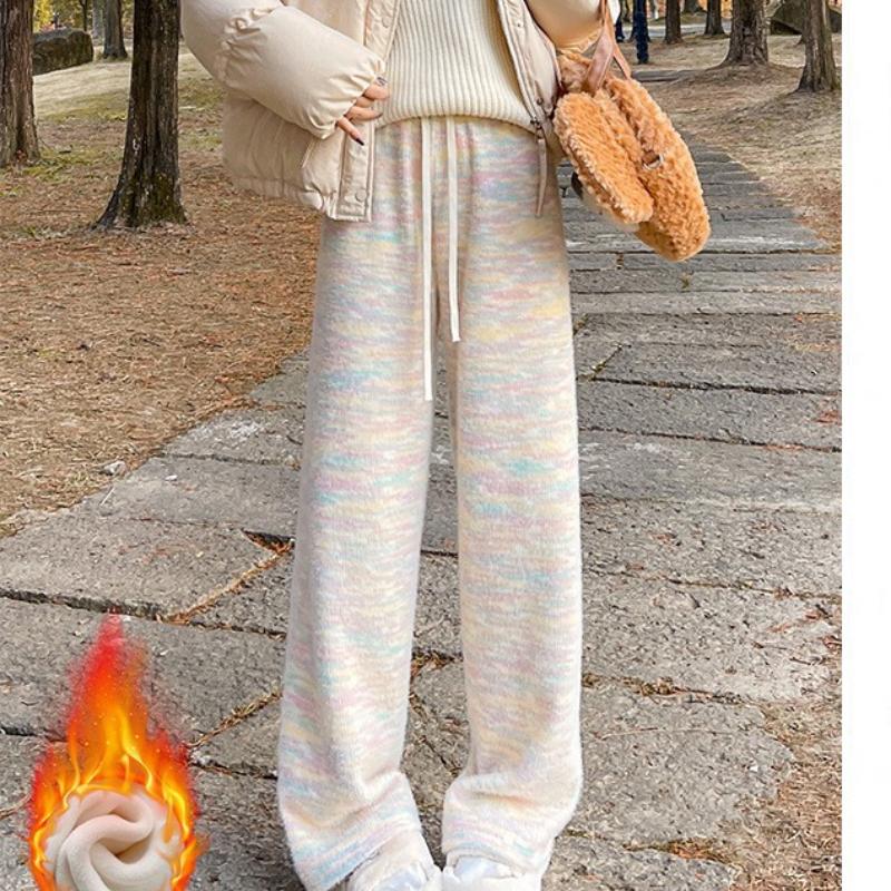 Women's Autumn and Winter New Style Pants for Women's High Waist Soft Glutinous Straight Trousers Loose Casual Wide-leg Pants