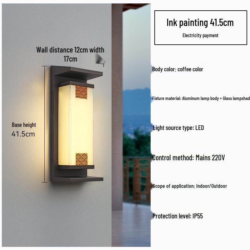 Solar Italian-Style Courtyard Wall Light – Waterproof, No Wiring Needed