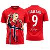 Norway # 9 Haaland # Signature Breathable Quick Drying Outdoor Sports and Leisure Adult/Children Short Sleeve T-shirt