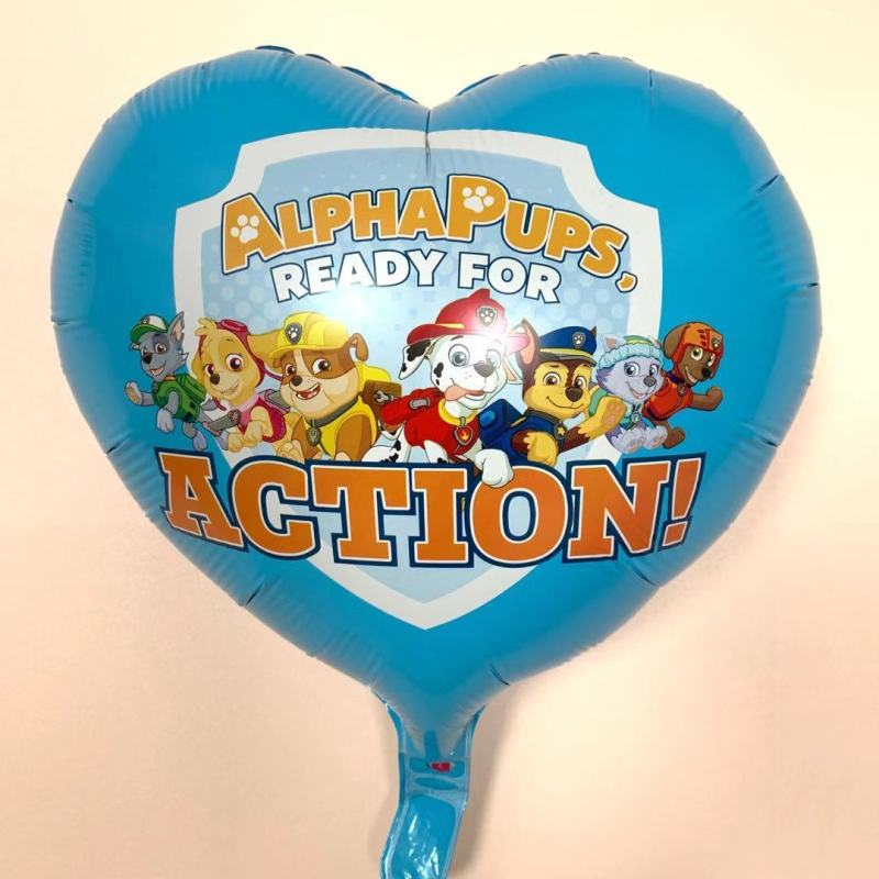 1 Stück Paw Patrol 18 Zoll Folienballons für Geburtstag Heimparty Dekorationen Rubble Skye Ryder Paw