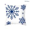 45Cm Blue Snow Winter Christmas Pillowcase Xmas Ornaments Sofa Pillow Cover Merry Christmas Decor Home Car Cushion Cover