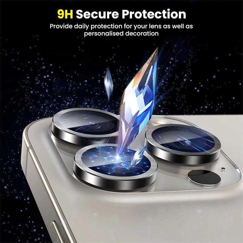კამერის ლინზების დამცავი საფარი iPhone 16 15 Pro Max 14 Plus 13 Mini 12 11 15Pro 14Pro 13Pro დამცავი ყდა ტელეფონის აქსესუარები