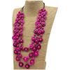Retro Ethnic Beaded Wood Necklace - In Stock