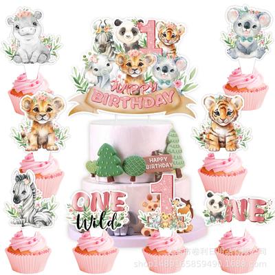 Zwierzęta z Dżungli Akcesoria Imprezowe Dekoracja Imprezowa Baner Pakiet Dekoracji Noworocznych Rekwizyty do Dekoracji Noworocznej