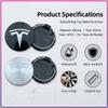 4Pcs 56MM Car Badge Emblem Wheel Center Hub Caps Rim Hubcap Cover For Tesla Model S Model X Model Y Cybertruck Model 3 Model Y