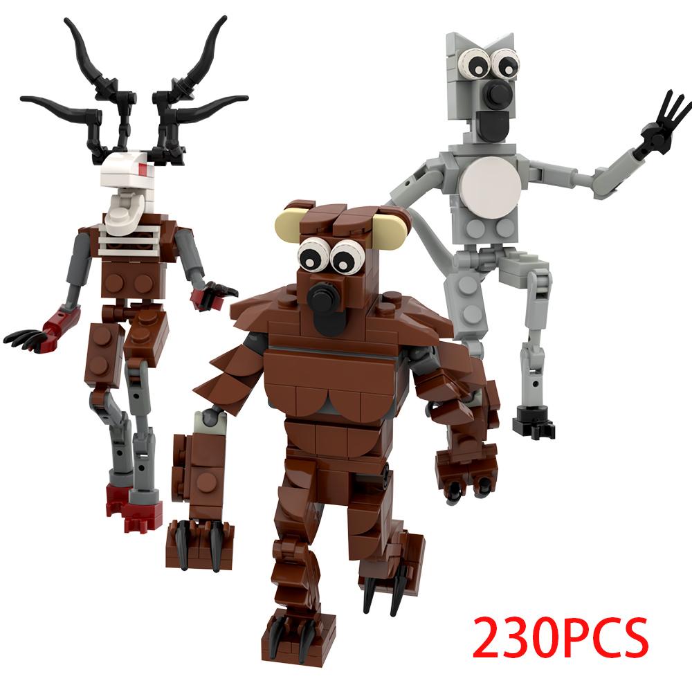 NEW 99 Nights  Forest Anime Building Blocks Monster DEER  Milu Deer Ocean Animal Bricks Toy for Fans Kids Gift Halloween Xmas