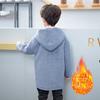 Zimní vlněná bunda pro chlapce Korejská verze Módní Zesílená Pohledná Střední délka Udržuje teplo Ležérní Dětské oblečení