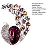 Bridal Brooch Women Faux Crystal Decor Anti-slip Wear-resistant Suit Coat