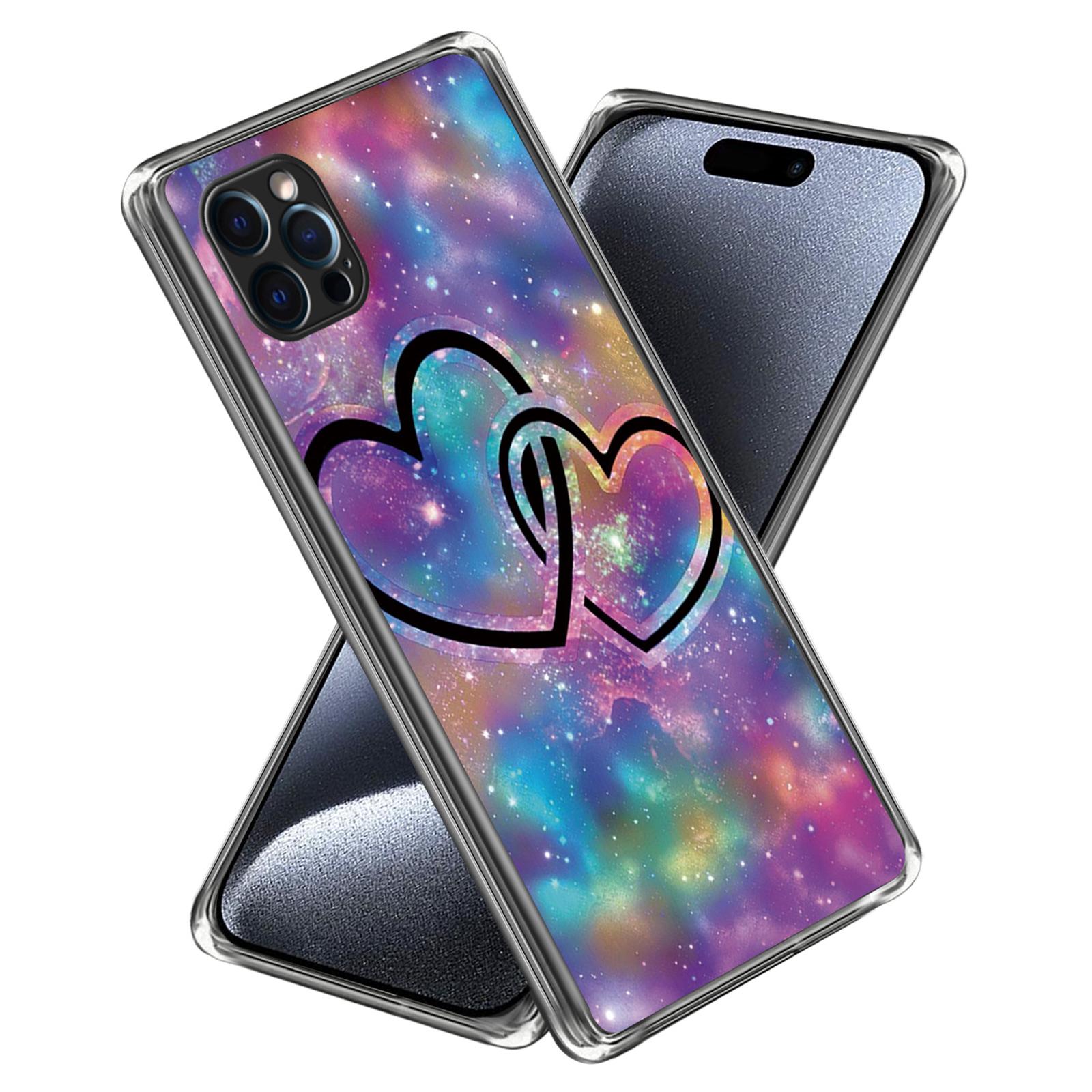 

Для iPhone 16 Pro Max Чехол с рисунком Печатный Противоударный ТПУ Чехол для телефона Heart to Heart