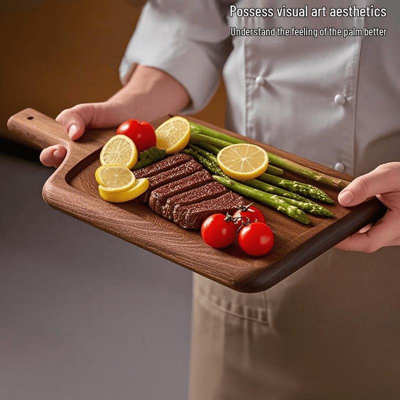 Huqg Wenge Wood Irregular Steak & Pizza Serving Plate