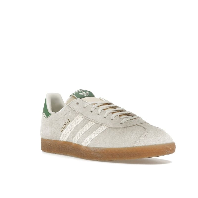 Adidas Gazelle Alumina Preloved Grüne Unisex Sneakers Creme Creme-Weiß IE3691