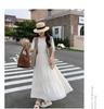 Elegant Summer 2026 White Pleated Retro Vest & Dress Set for Women