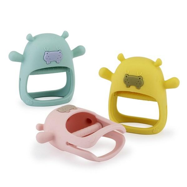 Tolstoy Dasomaru Hippopotamus teether, single item, YELLOW, 1 set, Korean baby products