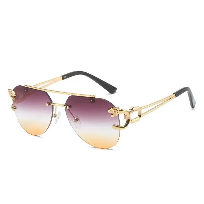 New Fashion Retro Decoration Rimless Sunglasses For Women Men Metal Sun Glasses Frameless Fashion Shades Uv400 Eyewear