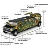 1:32 Extended Alloy Police Car Model Toy Doors Opened Sound Light Off-road Vehicles Metal Body Models for Children's Puzzle Toys