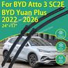Front Silicone Coating Wipers for BYD Atto 3 SC2E Yuan Plus - 2026 Car Wiper Windshield Windscreen Blades Accessories