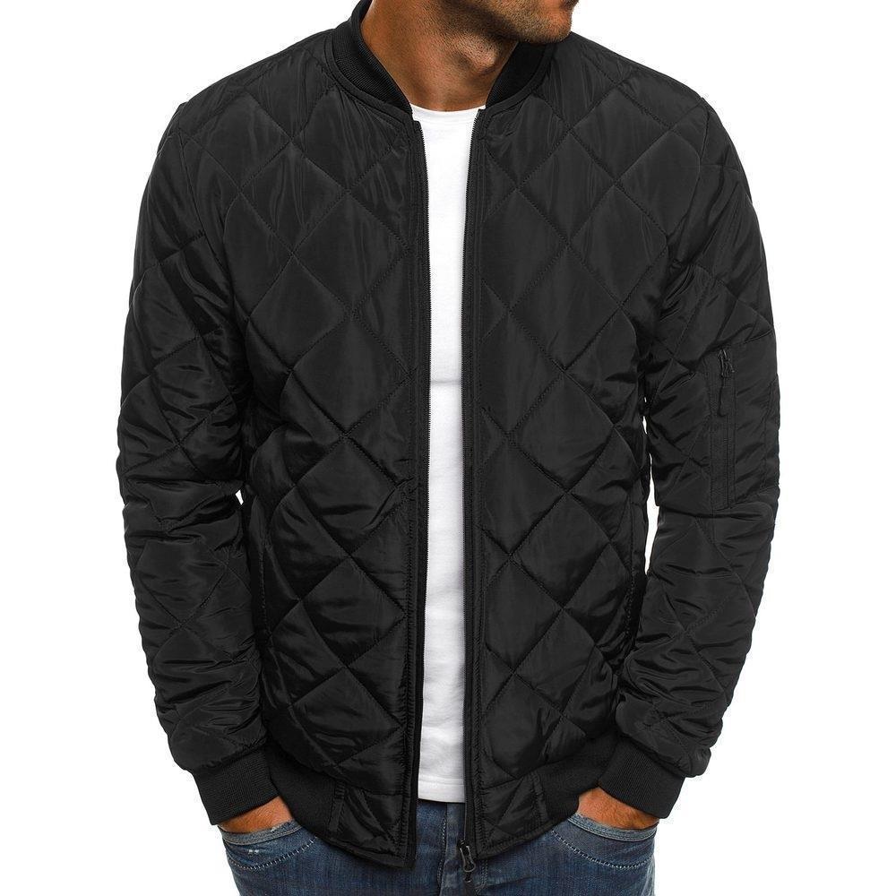 

2026 European Men s Colorful Diamond Cotton Jacket - Autumn/Winter Collection, Loose Fit, Free Shipping XXXL