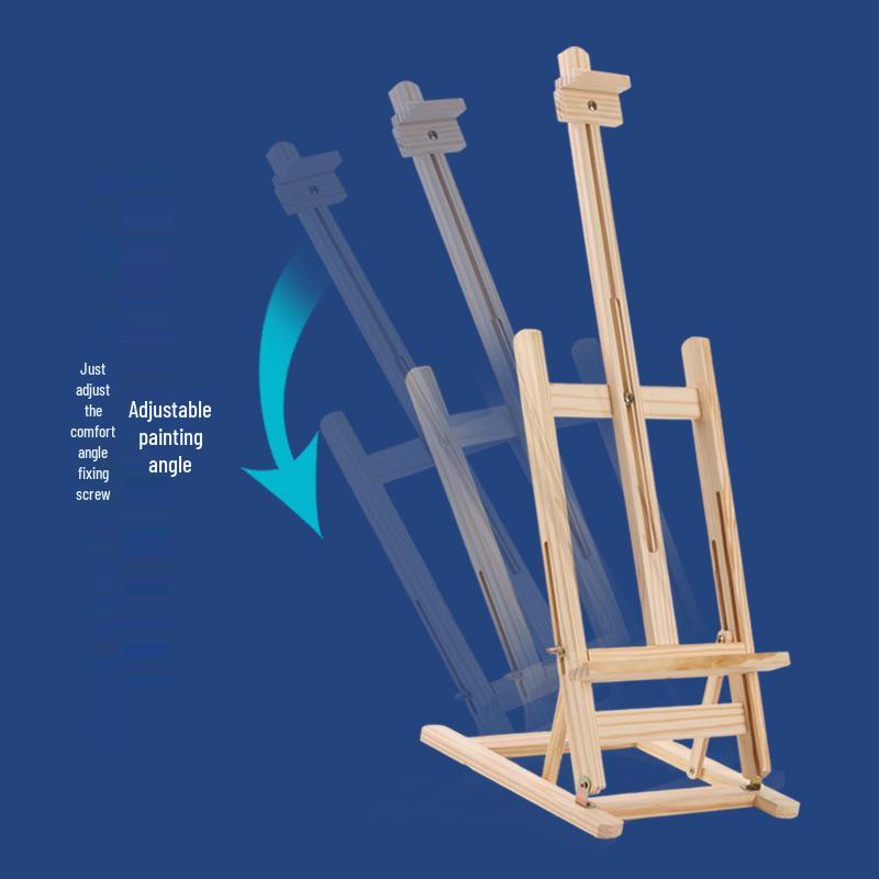 Portable Foldable Solid Wood Art Student Easel: Desktop Drawing Board and Artwork Display Stand